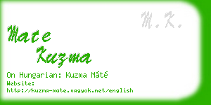 mate kuzma business card