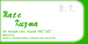 mate kuzma business card